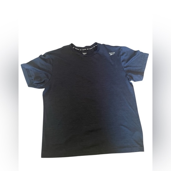 Reebok black short sleeve polyester athletic shirt men’s large - Picture 1 of 7